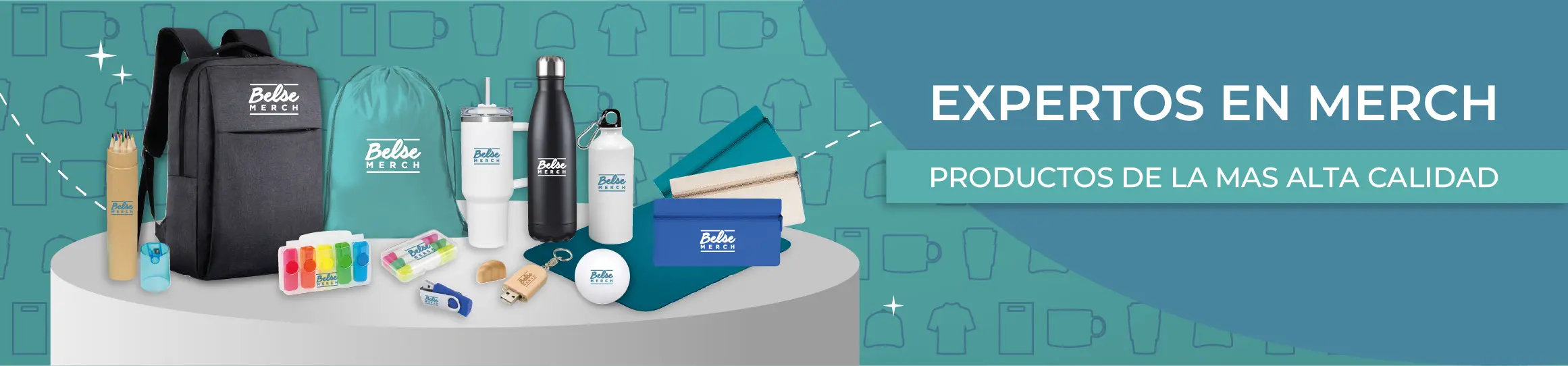 Banner BelseMerch con Merchandising Corporativo