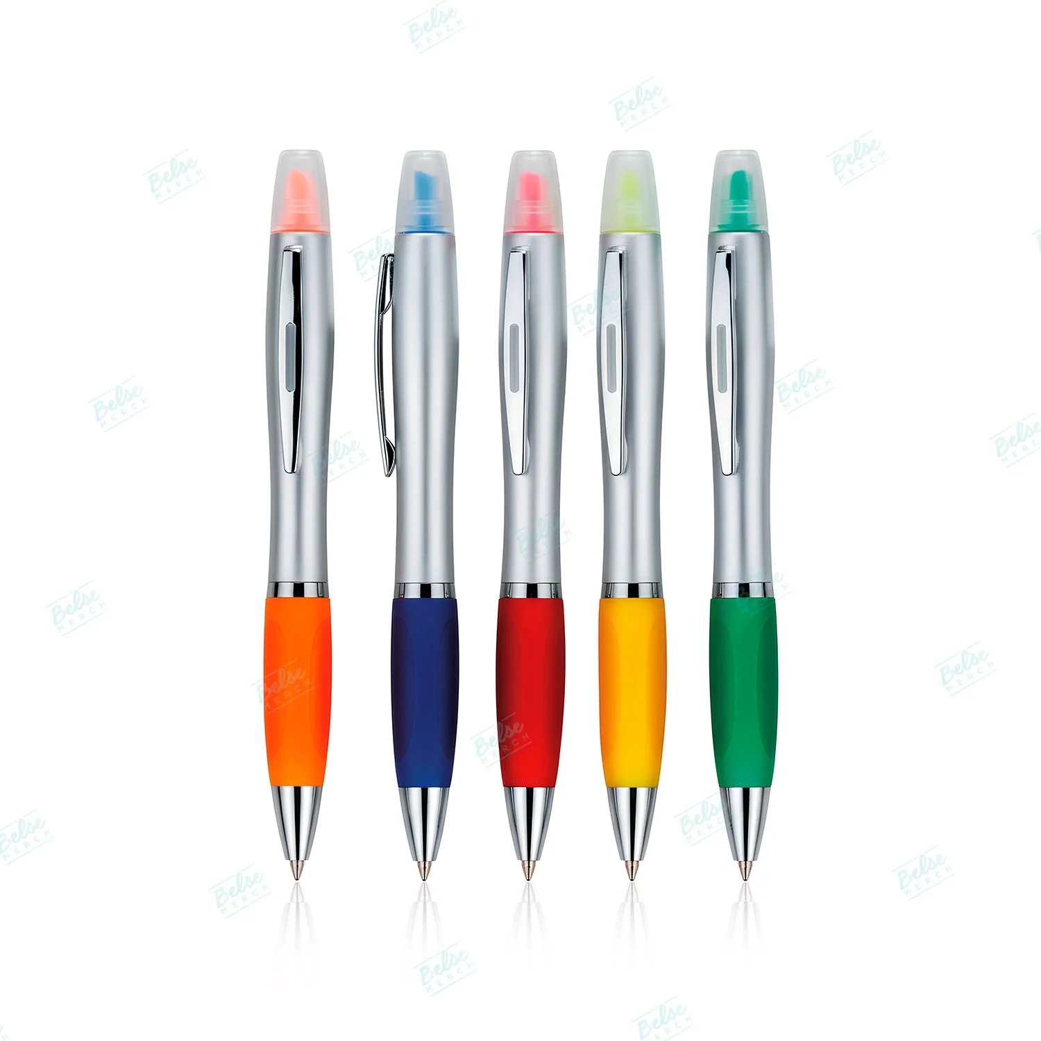 lapicero de plastico con resaltador merchandising lima